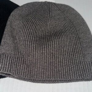 Alfani Gray and Black Knit‎ Beanie